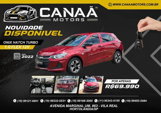 CHEVROLET ONIX 1.0 TURBO FLEX AUTOMÁTICO